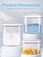 LivLab Mker Laundry Detergent Dispenser with One-Press Lid,Clear PET 5.5L
