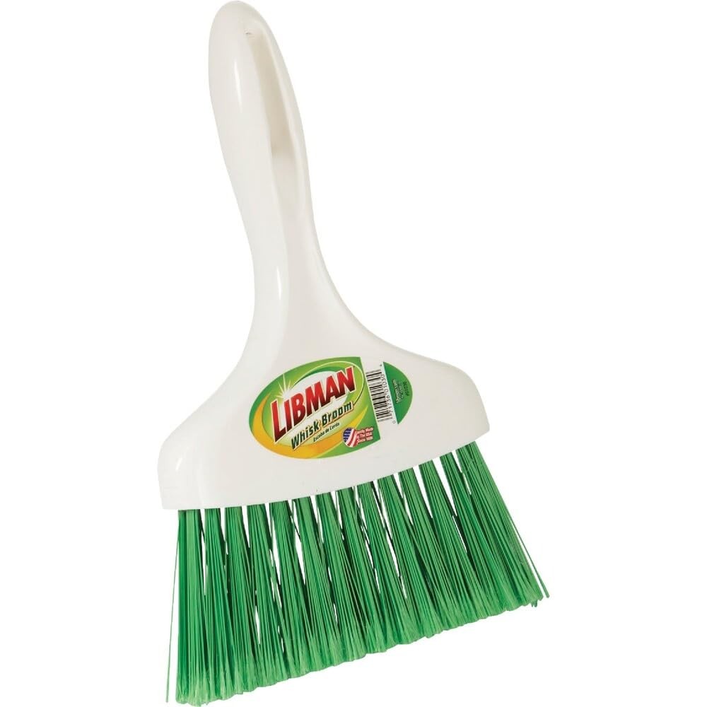Libman 1030 Whisk Broom with Hanger Hole for Storage A, White