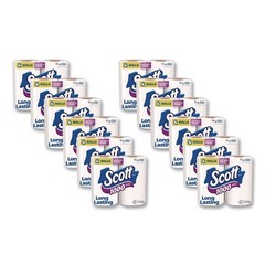 Scott 10183 1-Ply Septic Safe Bathroom Tissue – White (12/CT) New