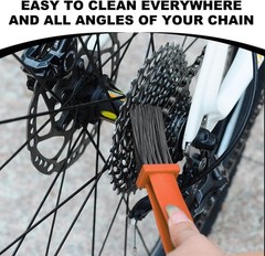 2 PCS Bike or Motorcycle Chain Washer, Motorcycle Chain Ge Color: Black+orange