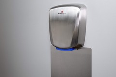 HEPA-Filtered VERDEdri, Brushed S/S, Surface-Mounted ADA Dryer, Universal Volt
