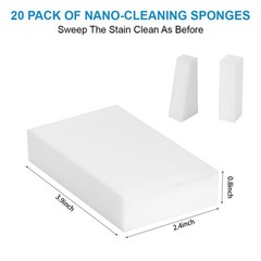 Magic Sponge Eraser Multi-Functional Melamine Foam 10*6*2cm, White
