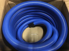 2” ID X 50’ Truckmount / IHelix Carpet Cleaning Vac Hose.Welded Cuffs Blue -50’