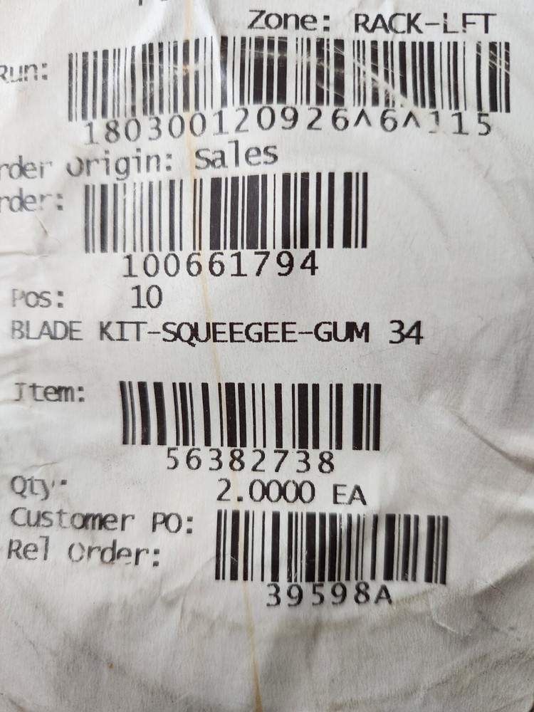 squeegee blades for Nilfisk Advance Advenger rider. Both blades. Part# 56382738