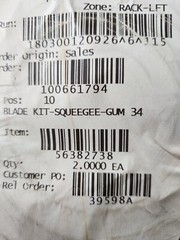 squeegee blades for Nilfisk Advance Advenger rider. Both blades. Part# 56382738