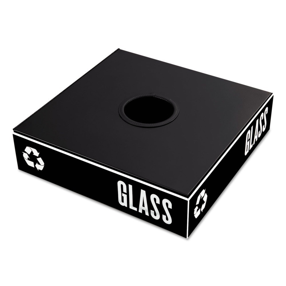 Safco 2988BL 15.25″W x 15.25″D x 2″H Recycling Container Lid ONLY – Black New