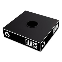 Safco 2988BL 15.25″W x 15.25″D x 2″H Recycling Container Lid ONLY – Black New