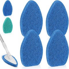 4 Pcs Tub Tile Scrubber Cleaning Brush Pads (Without Handle)