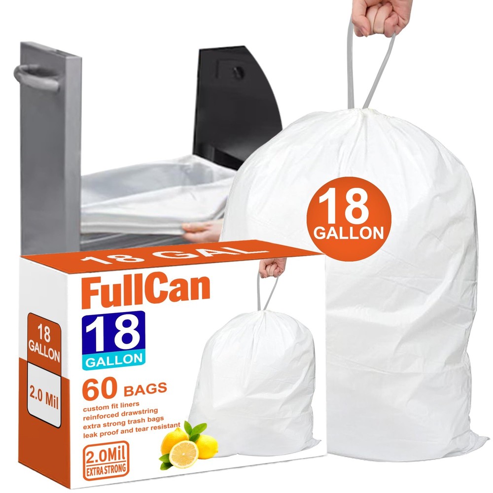 18 Gallon 2 Mil Lemon Scent 1 Count (Pack of 60), 18 60