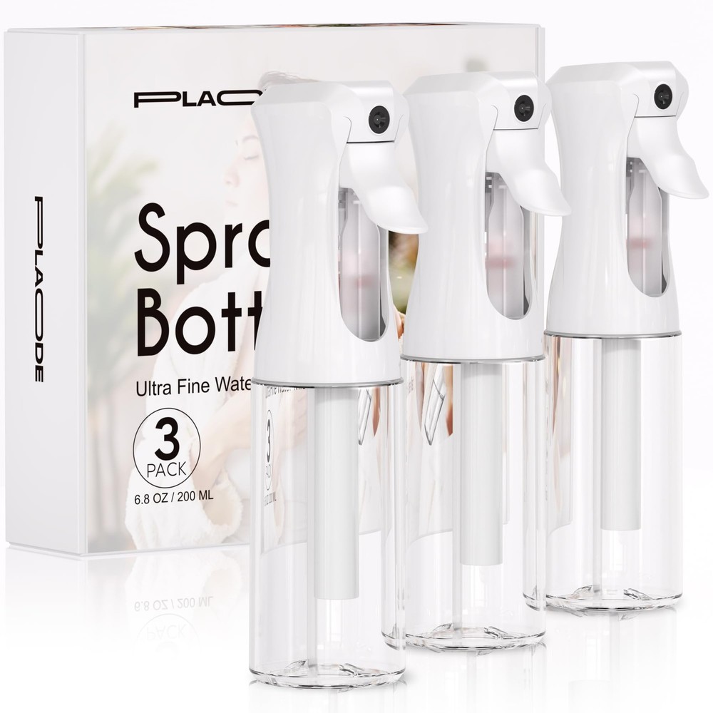 3 Pack Continuous Spray Bottles – Ultra Fine (3-Pack)-6.8 Oz, 3 White