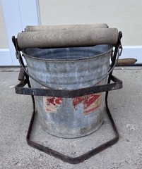 Vintage Geerpres Mop Bucket With Wringer Press AND Economy No.102 Mop Wringer