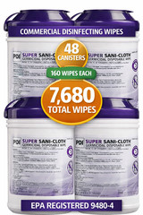 PDI Sani-Cloth Disinfecting Wipes 160ct 48 Cans 7680 Total Q55172CT