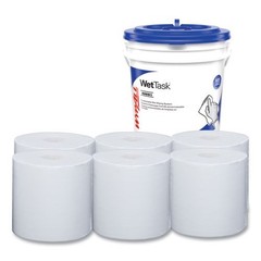 WypAll Power Clean WetTask Wipers, 6 x 12, Unscented, 95/Roll, 6 Rolls/Carton