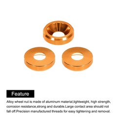 MECCANIXITY M3 Cone Cup Countersunk Washers,Hole Dia 3.1mm/0.12 M3, Orange