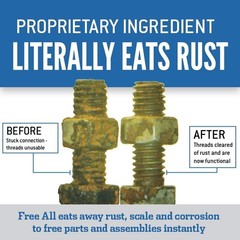 Free All Rust Eater Deep Penetrating Oil, 11 oz Aerosol – Loosens Rusted Bolts,