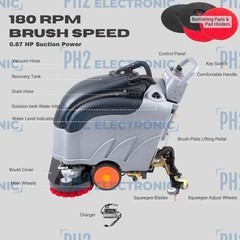 SUNMAX RT50DW 26″ Dual Brushes Self-Propelled Floor Scrubber Dryer Machine