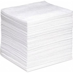 200 Oil Spill Absorbent Pads Contractor Grade Polypropylene 15″ W x 18″ L, White