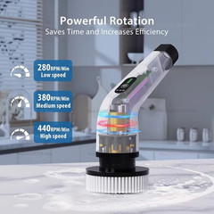 9-in-1 Electric Spin Scrubber – Cordless Cleaning Brush
