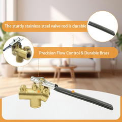 1/4″ Carpet Cleaning Wand Angle Valve, Brass Angled Flow Control Valve for Carpe