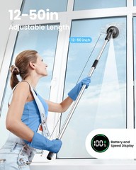 Leebein Electric Spin Scrubber, 2026 Upgraded Cordless Cleaning Pure Black