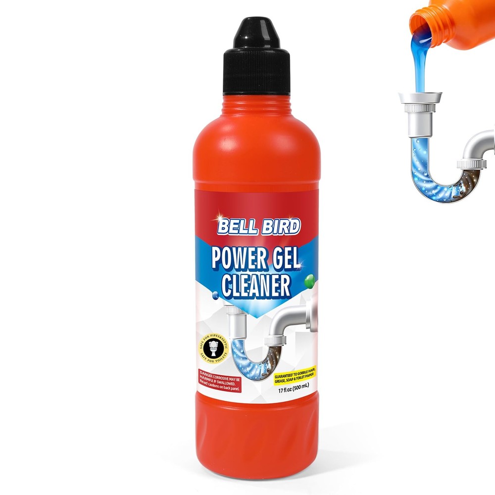 Bell Bird Drain Clog Remover & Pipe Cleaner – Thick Power Gel Pack of 1