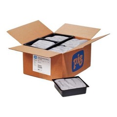 Pig Pan201 Absorbent Pillow In Pan, 12 Gal, Universal, Black/Gray