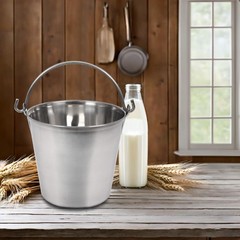 Lindy’s 6-Quart Stainless Steel Bucket, Durable Seamless 6 quarts, Silver