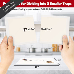LULUCATCH Cricket Insect Glue Traps – 6 Pack Bug Cockroach 6 Pack, White