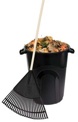 32 Gallon Plastic Trash Can with Lid, Indoor/Outdoor Use, Black (Pack of 2)