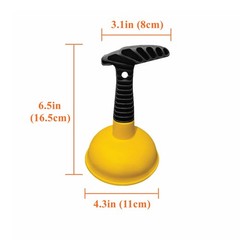 Cuzlarmul Sink Plunger, Easy to use Mini Plunger with Short Handle, Yellow