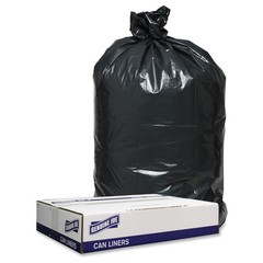 Genuine Joe GJO98207 1.2mil Black Trash Can Liners 33x39in 1000/carton