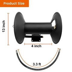 4000 PSI 3/8″ x 100′ Hose Reel for High Pressure Power Washer and Sewer Jetter