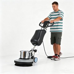 17″ Heavy-duty Commercial Floor Scrubber 1100W 175RPM Floor Machine w/3 Brushes