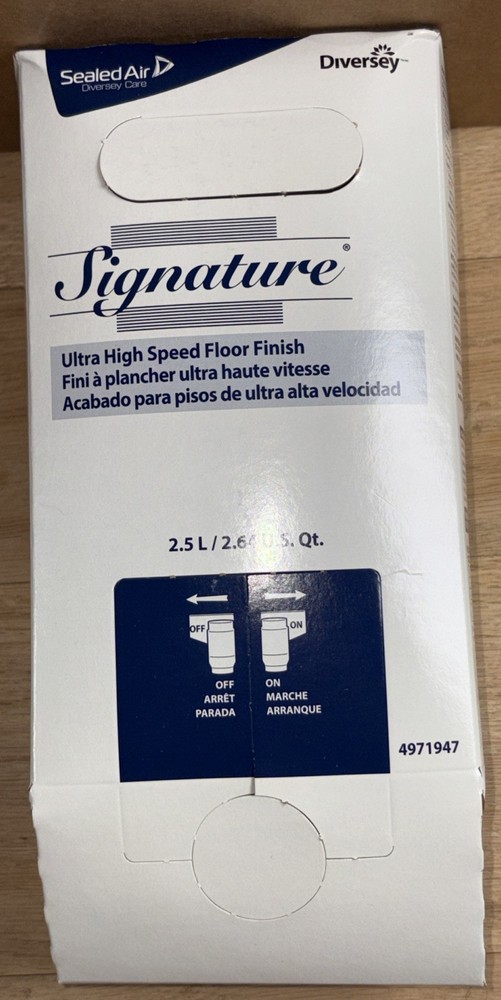 6 Pack Diversey Signature 2.5L/2.64 Quart Ultra High Speed Floor Finish 4971947