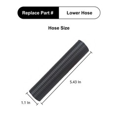 CPAI Lower Nozzle Hose, Replacements for 5.7 inches x 2.2 inches, Black