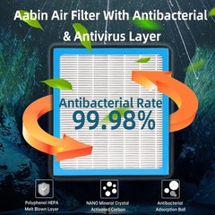 CF11671 Cabin Air Filter HEPA Air Conditioner with Activated Carbon Replaceme…