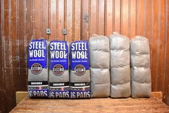 STEEL WOOL 16 BAGS 16 PADS PER BAG MEDIUM #1 GRADE FLEXIBLE ABRASIVE 256 PCS LOT