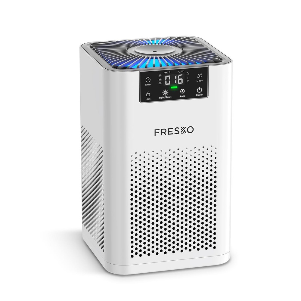 FRESKO Small Air Purifier for Home, HEPA Air Purifiers for Pet Hair, Odors, Q…