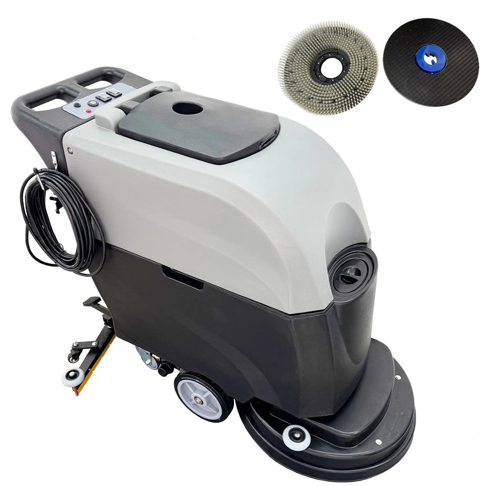 Commercial Automatic Floor Scrubber & Dryer Machine 110V 20″ Cleaning Brush