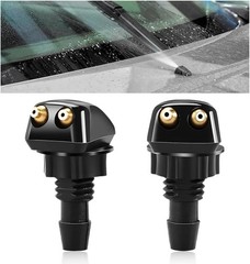 2PCS Front Windshield Washer Nozzles Universal Wiper Spray Jet Replacement Kit