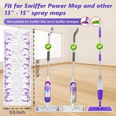 EHADOO Mop Pads Refills for Swiffer Power Mop: 20 Pcs Wet Dry 20