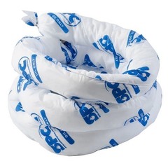 Brady Oil806 Sorbent Sock, 12 Gal, 3 In X 8 Ft, Oil, White, 6 Pk