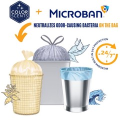 Color Scents 8 Gallon Medium Trash Bags Scented Garbage Bags For Laundry Office