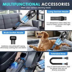 CKIKH Handheld Vacuum Cordless, 15000PA Strong Suction Hand Held Car Vacuum C…