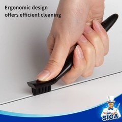 MR.SIGA Grout Cleaner Brush Set, Detail Cleaning 6.2 x 0.7 x 0.8 inch, Black