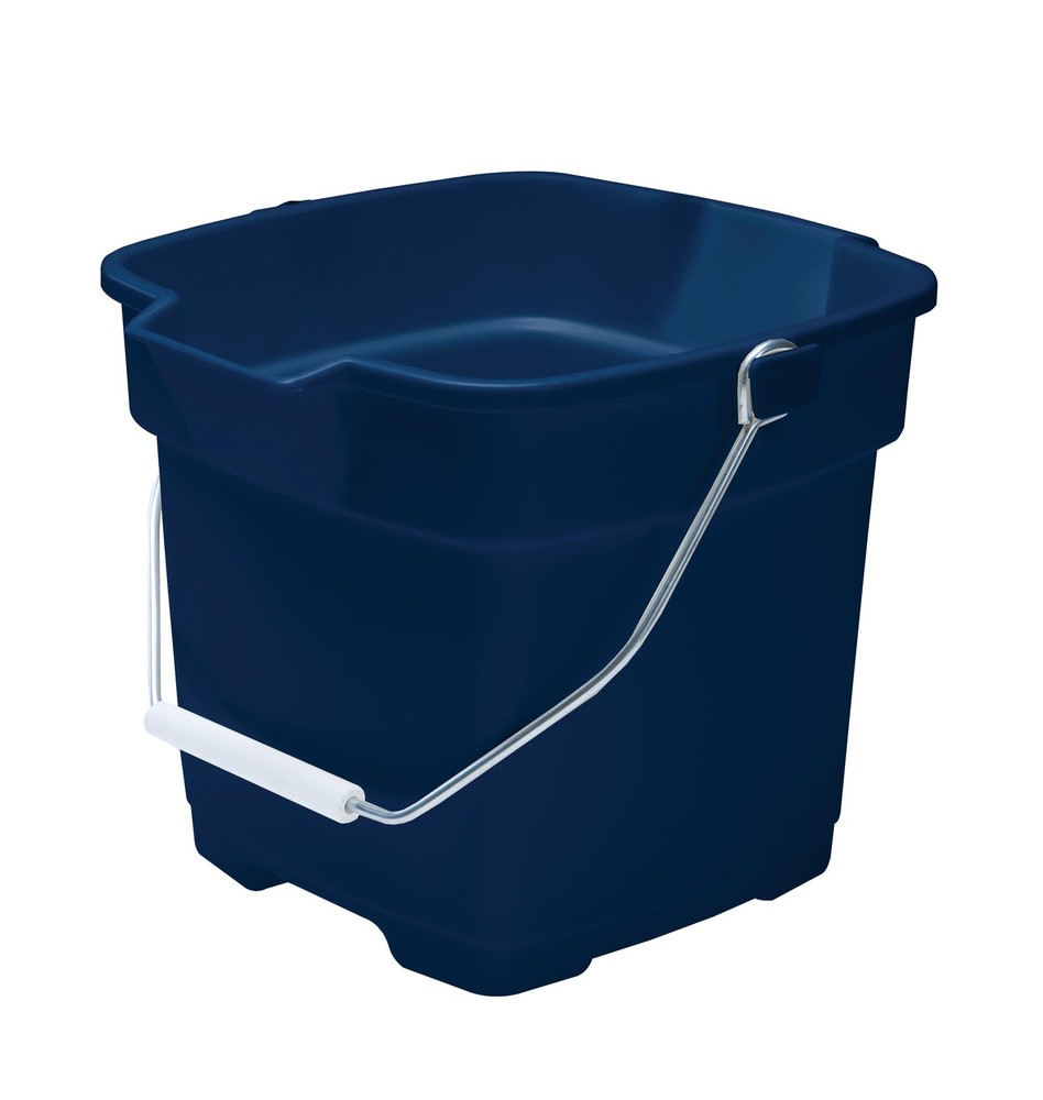 Rubbermaid Roughneck Square Bucket 12-Quart Blue Sturdy 12 QT., Royal
