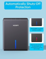 MORFY Dehumidifier, 80 OZ Small Dehumidifier for Bedroom, Bathroom, RV, Close…