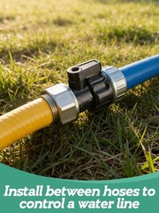 12 Pack 3/4” Plastic Garden Hose Shut Off Valve – 12 pack, 12 Pack-
