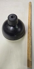 Case of 6- Impact 9200 Industrial Plunger 1185007A1 Black Rubber 20″ Wood Handle