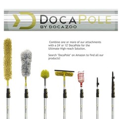 DOCA Scrub Brush Attachment for Long Handle Head Only – 0.92 Ft, Yellow